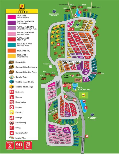 Michigan Campgrounds Map Covert South Haven Koa Holiday