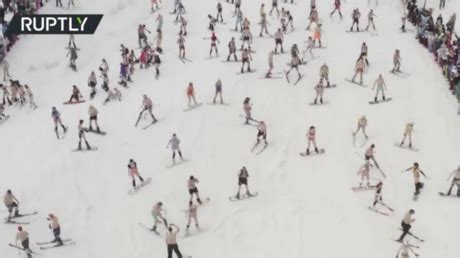 Bikini Clad Snowboarders Skiers Hit Siberian Slopes To Close Season In Style Video