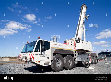 Terex Demag Ac 250 1 Road Mobile Crane Truck Finland Stock Photo Alamy
