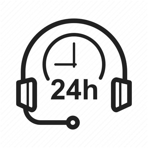 Customer Hour Hours Open Service Sign Support Icon