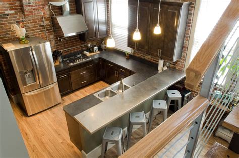 Stainless And Exposed Brick Kitchens For The Home In 2019 Loft