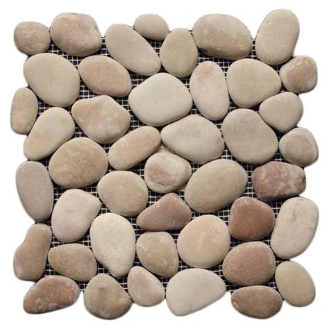 •easy To Install •mesh Backed Interlocking Pebble Tile •made Out Of