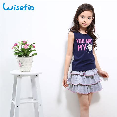 Wisefin Summer Mini Skirts For Big Girls Ruffle Multi Layer Children