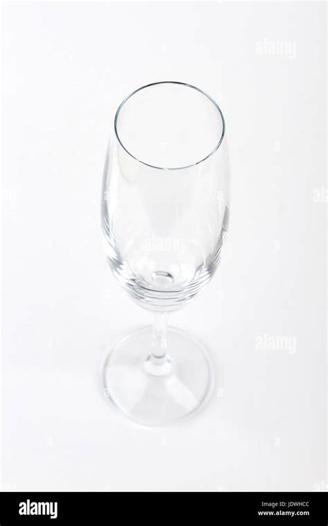 Empty Clear Champagne Glass Isolated Stock Photo Alamy