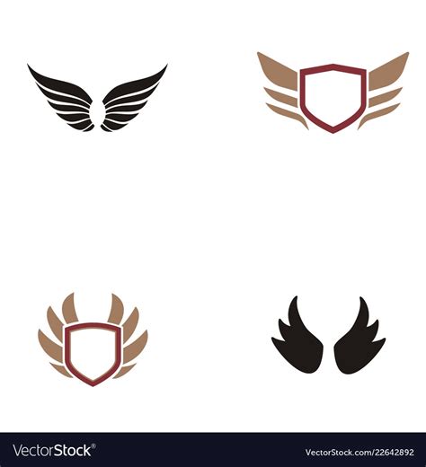 Wings Logo Design Royalty Free Vector Image Vectorstock
