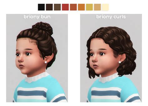 Briony Two Hairstyles For Toddlers Simgguk On Patreon Sims Hair
