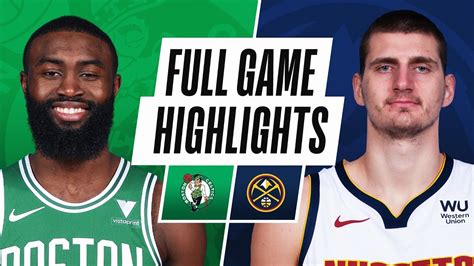 The model also says one side of the spread hits in well over 50. Celtics Vs Nuggets Full Game Highlights / Boston Celtics ...