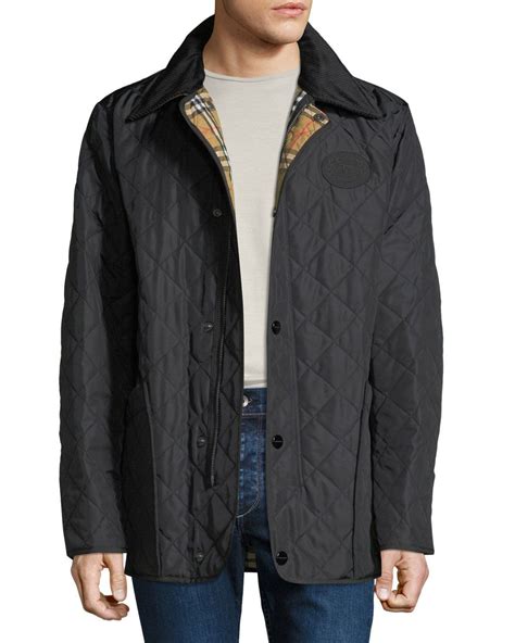 burberry men s cotswold signature check lining jacket in black modesens burberry men
