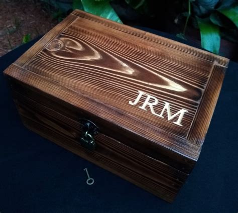 Personalized Wooden Box With Lock Mens Valet Box Etsy
