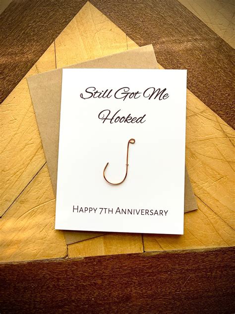 Seventh Wedding Anniversary Copper Card 7th Wedding Etsy