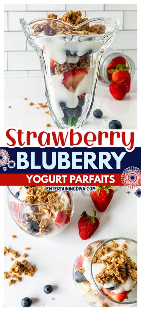 Strawberry Blueberry Yogurt Parfait With Granola