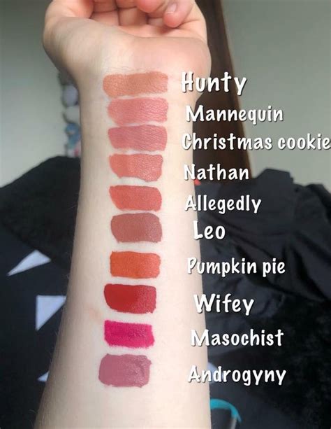 My Jeffree Star Liquid Lipstick Collection On Nw10 Skin Swatchitforme
