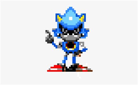 Metal Sonic Metal Sonic Pixel Png Transparent Png 360x460 Free