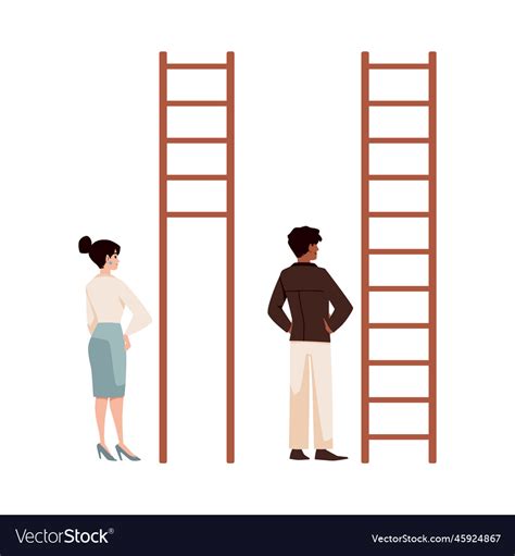Social Inequality And Gender Gap Abstract Drawing Vector Image