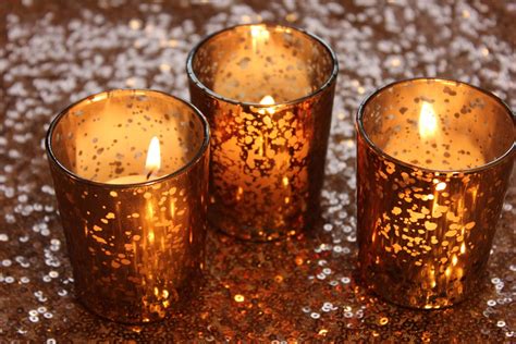 set of 100 mercury glass gold speckled glass by designsbyembellish 240 00 candle