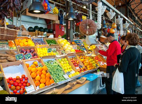 Fruit Shop San Miguel Market Madrid Spain Stock Photo Alamy