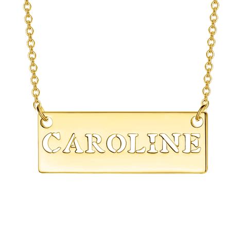 14k Gold Personalized Jewelry Customized Hollow Name Necklace — Yafeini