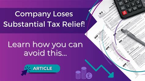 Capital Allowance Review Service Limited On Linkedin Company Loses Substantial Tax Relief