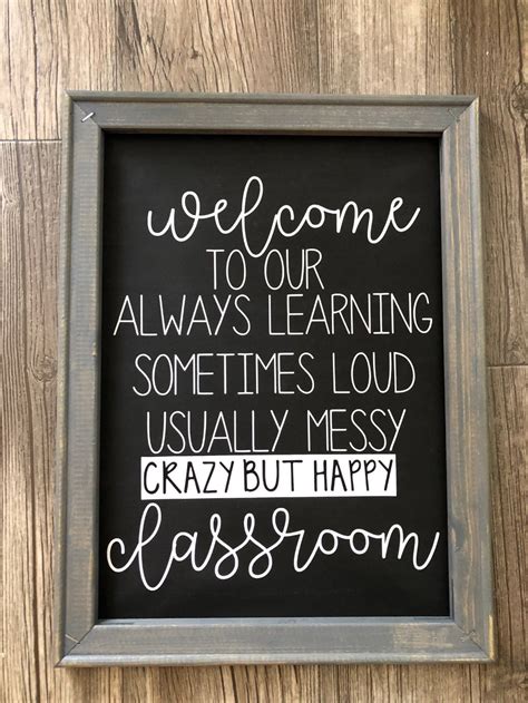 Welcome To Our Classroom Reverse Canvas Sign Classroom Sign Etsy