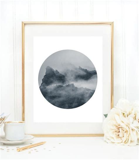 Mountains Photo Circle Print Photography Cloud Forest Etsy India
