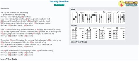 Chord Country Sunshine Dottie West Tab Song Lyric Sheet Guitar