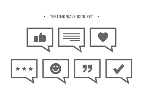 Testimonials Icon Set 147910 Vector Art At Vecteezy