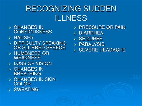 Ppt Sudden Illness Powerpoint Presentation Free Download Id4705263