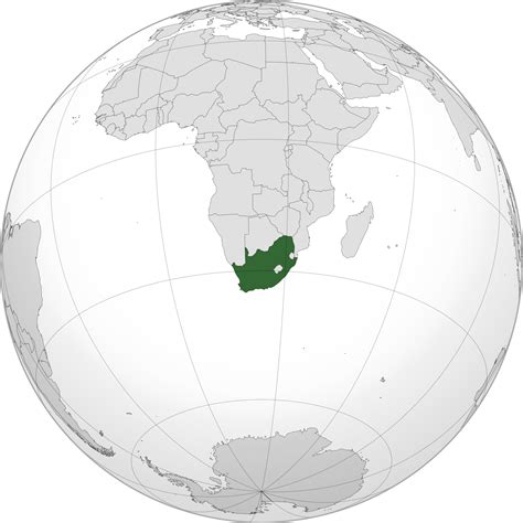 Location Of The South Africa In The World Map