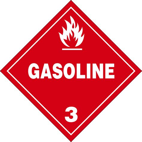 Class 3 Flammable And Combustible Liquids Placards And Labels