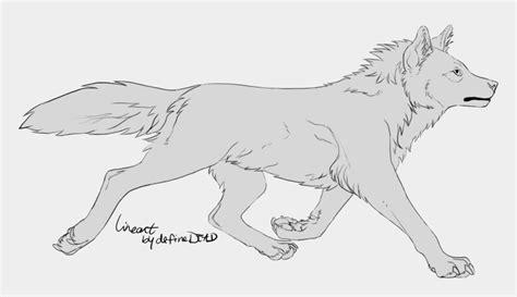 Dog Puppy Line Art Drawing Canidae Wolf Trotting Drawing Cliparts