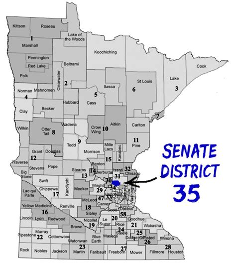 Minnesota State Senate District Map