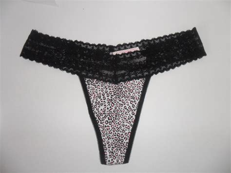 Victorias Secret Vs Cotton Lingerie Lace Waist Thong Panty Ebay