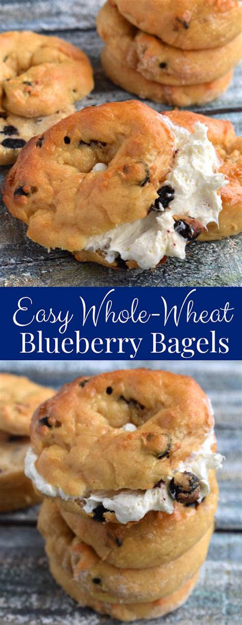 Easy Whole Wheat Blueberry Bagels Are Loaded With Flavorful Dried Blueberries And Are A Great