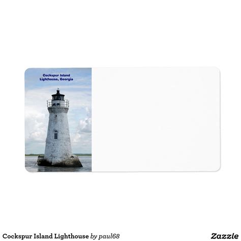 Cockspur Island Lighthouse Label Mailing Labels Return Address Labels