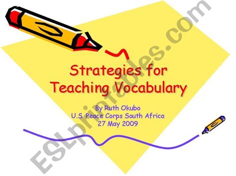 Esl English Powerpoints Strategies For Teaching Vocabulary