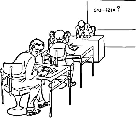 Coloring page Classroom #68048 (Buildings and Architecture) – Printable