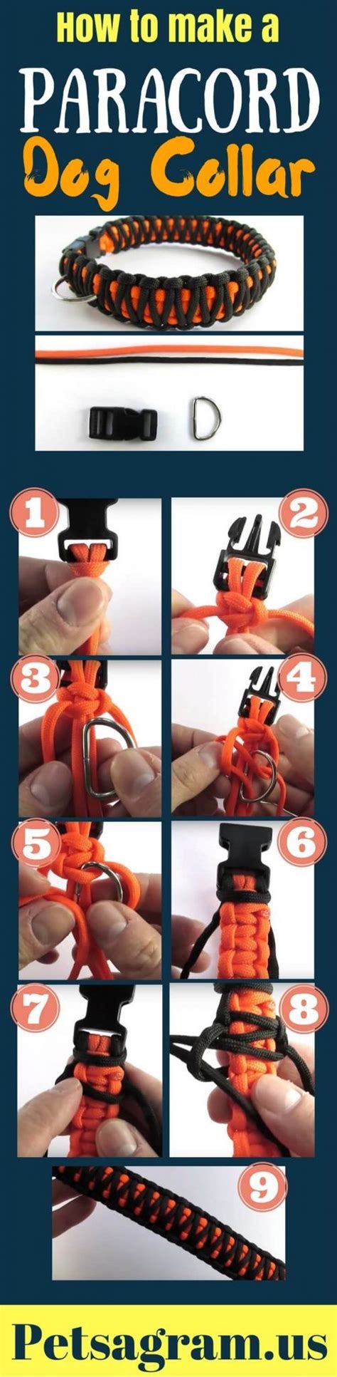 Cut out a circle using a pair of scissors then cut a line along the radius of the circle. DIY Paracord Dog Collar: How To Make It Step By Step ...