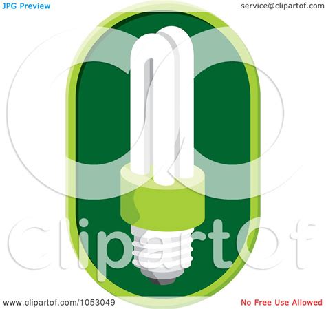 Royalty Free Vector Clip Art Illustration Of A Fluorescent Light Bulb