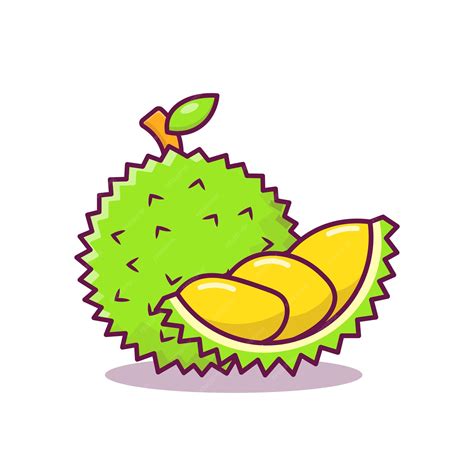 Premium Vector Durian Cartoon Vector Icon Illustration
