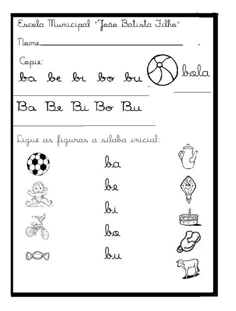 Alegria De Aprender Na Educação Infantil Atividades Com A Letra B