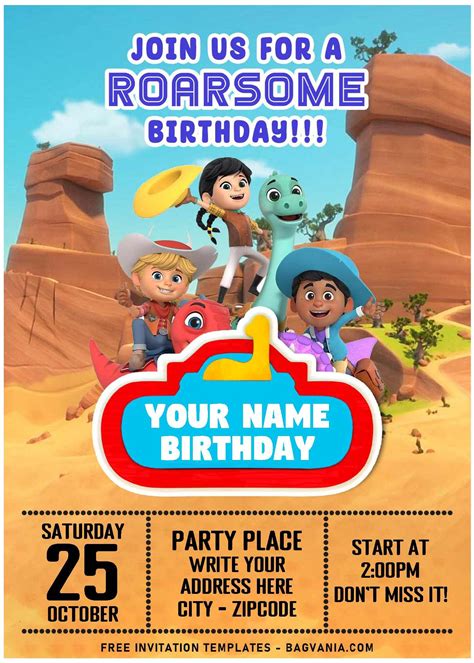 A Birthday Party Flyer With Cartoon Characters On It