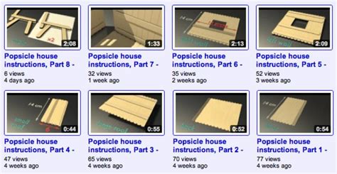 Popsicle stick house with table and chairs. Popsicle Stick House Plans Free