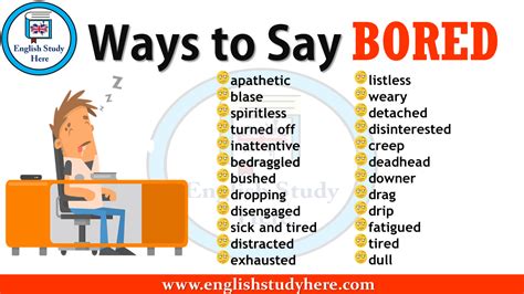 Ways To Say Bored In English English Study Here