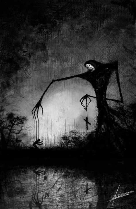 Dark And Beautifully Done Piece Death Creepy Art Macabre Art Creepy Drawings
