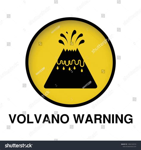Volcano Warning Nature Sign Vector Stock Vector Royalty Free