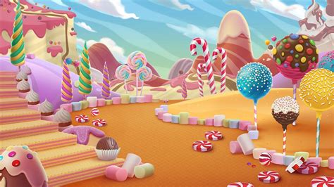 Candy World Playground Disney On Behance Disney Candy Candyland Anime Scenery Wallpaper