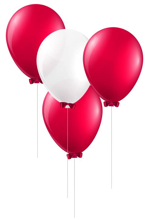 Red and White Balloons PNG Clip Art Image | Gallery ...