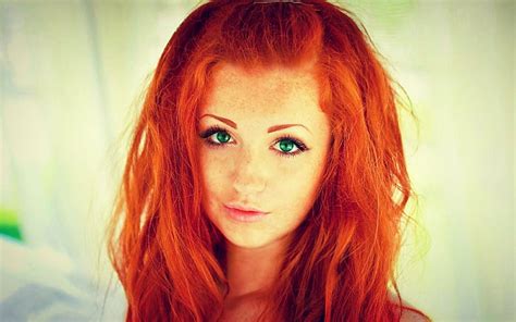 Hd Wallpaper Face Redhead Freckles Model Women Portrait Photo