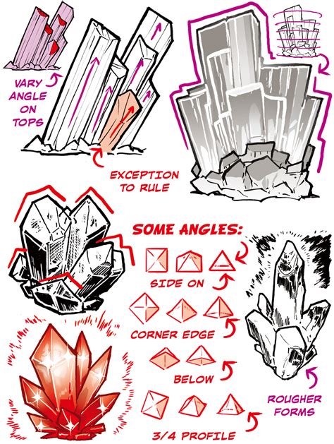 How To Draw Gems Crystals And Gold Art Rocket