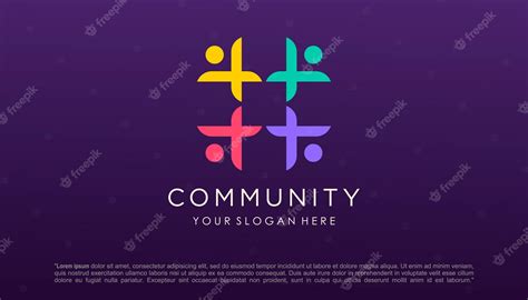 Premium Vector Community Network And Social Icon Design Template